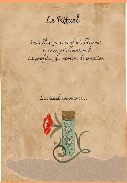 Aperçu : page du rituel créatif